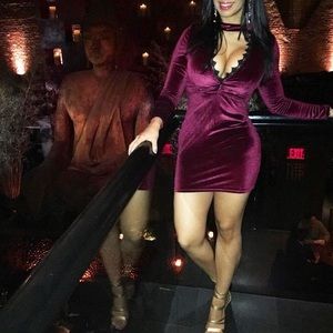 Sexy velvet dress